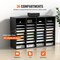 Wood Literature Organizer File Sorter with Removable Shelves Mailbox Slots for Office